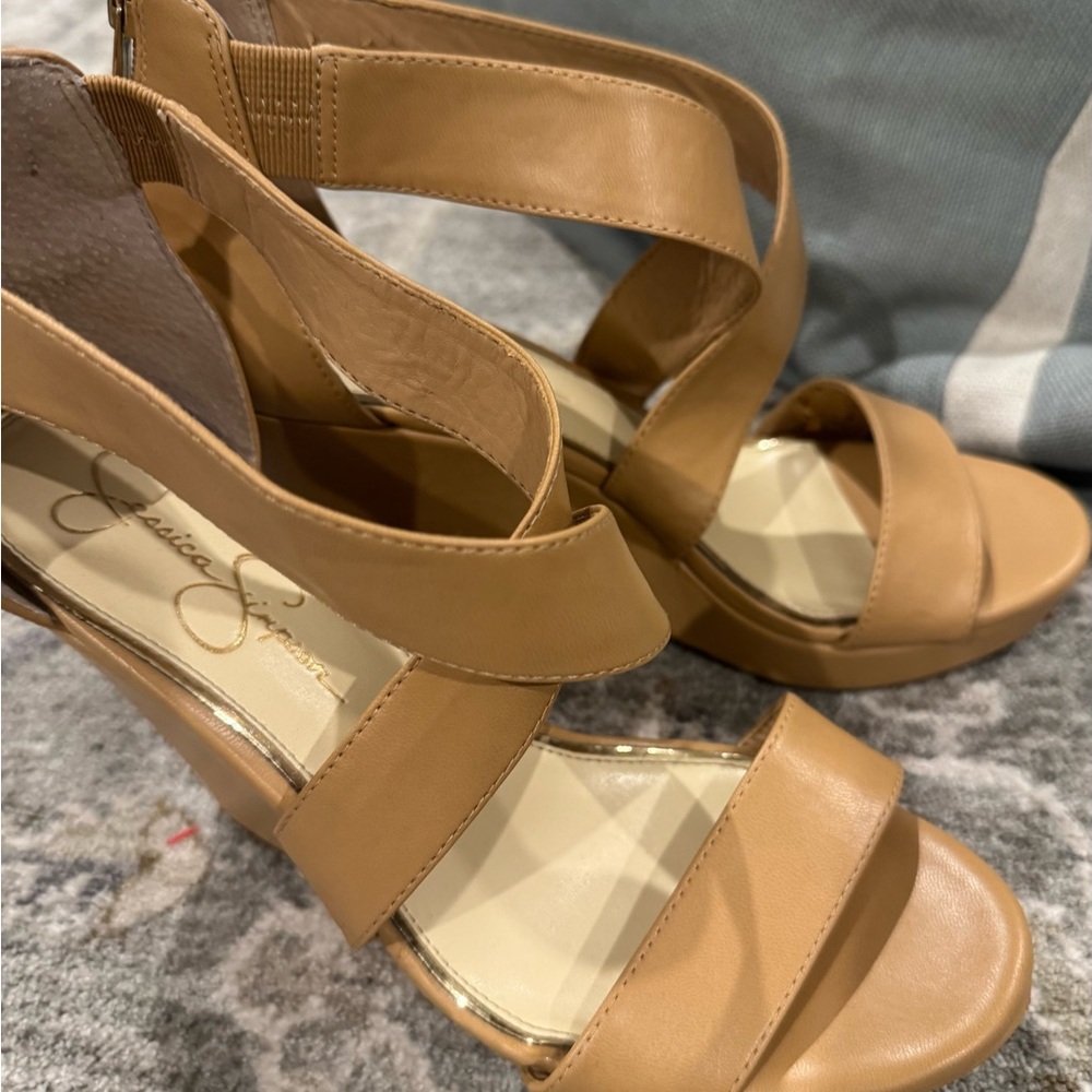 Jessica Simpson Brown Wedge Sandals - Picture 4 of 4